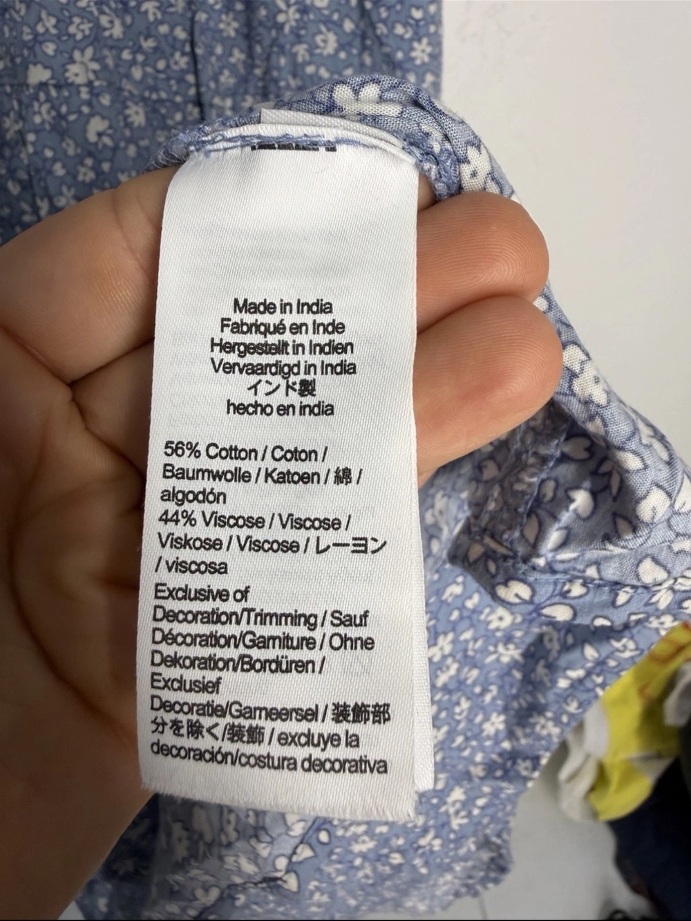 Madewell Midi Dress Embroidered Puff Sleeve Blue Ruffled M Cottage NH076 - Picture 12 of 15